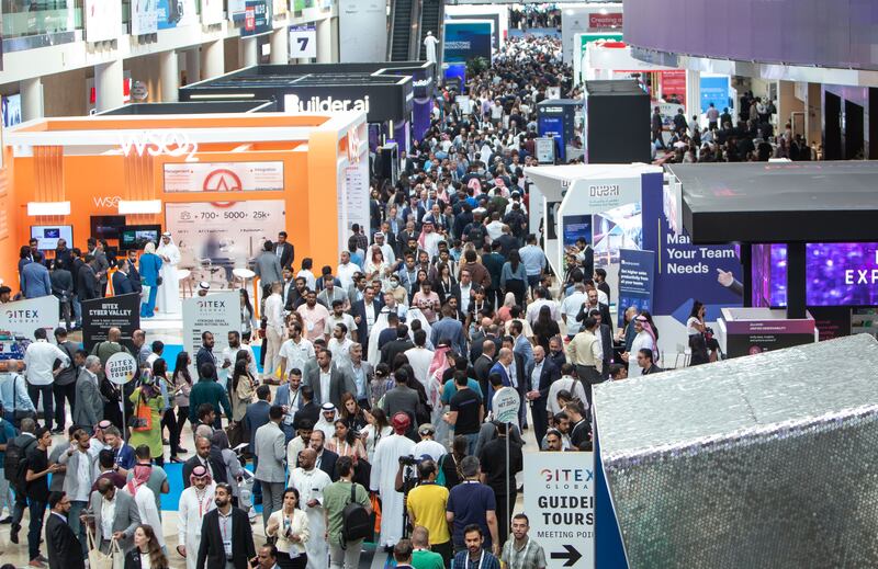 Crowds at Gitex on the second day of the exhibition