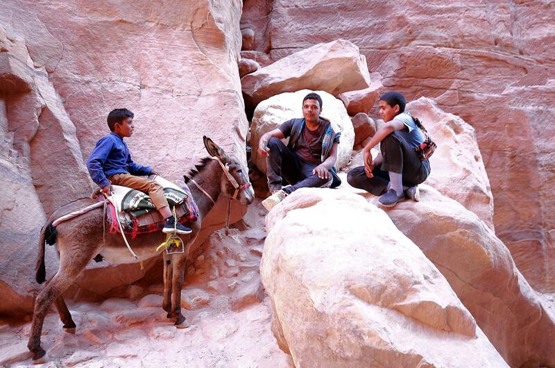 The working donkeys of Petra and their owners rely on tourists for their livelihood, which is being greatly affected by pandemic restrictions on travel. AFP