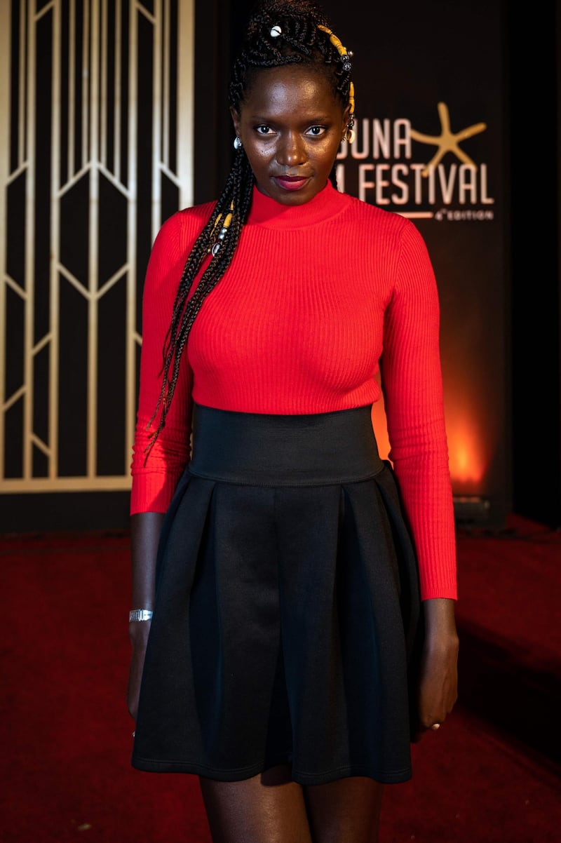 Senegalese actress Mareme N'Diaye walks the red carpet for the screening of 'The Furnace' at the 2020 El Gouna Film Festival. AFP