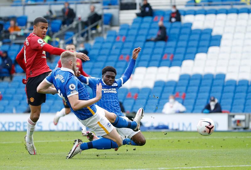 Mason Greenwood - 5. Goal disallowed but not a patch on his June performance. Too static. Getty Images