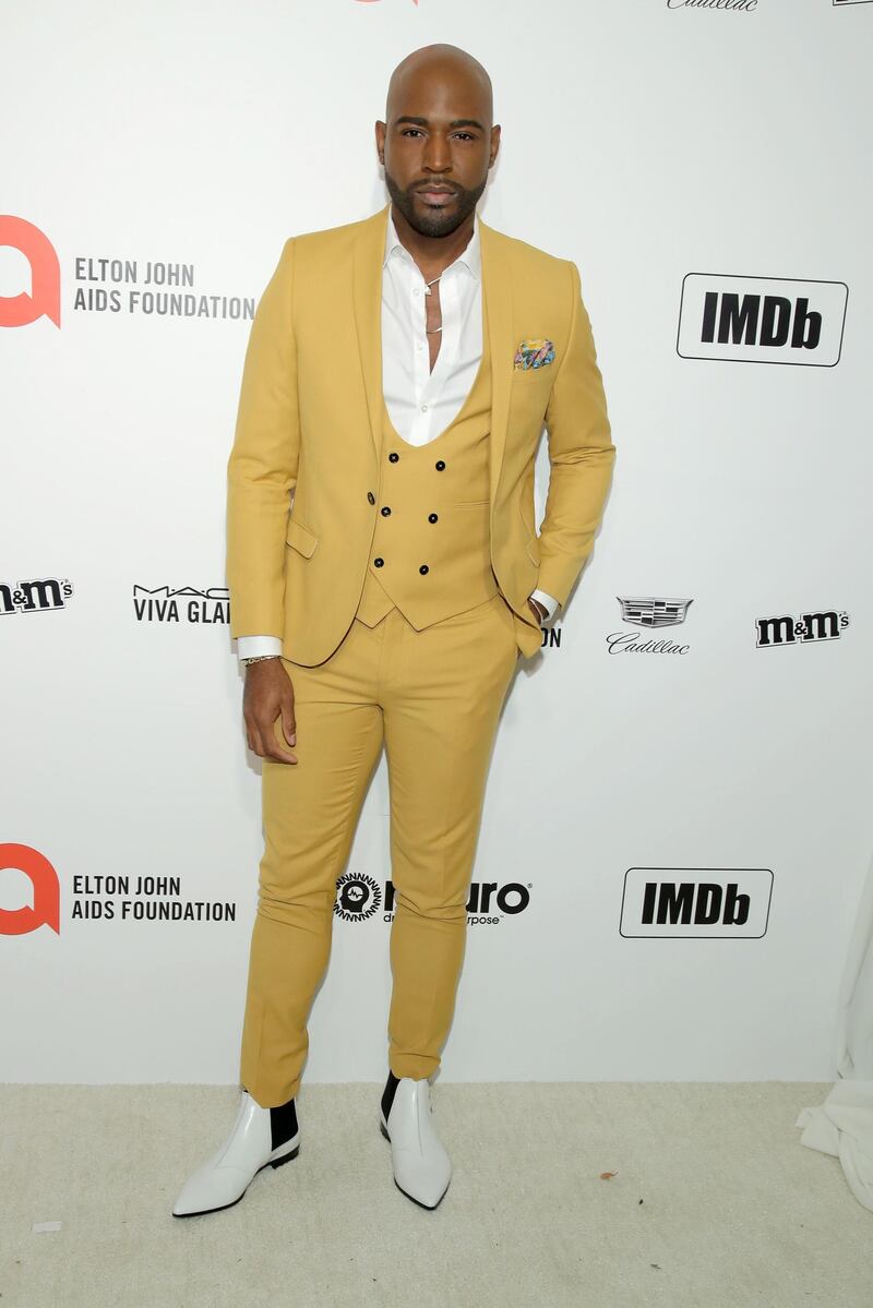 Karamo Brown arrives at the 2020 Elton John Aids Foundation Oscar Viewing Party on February 9, 2020, in California. AFP