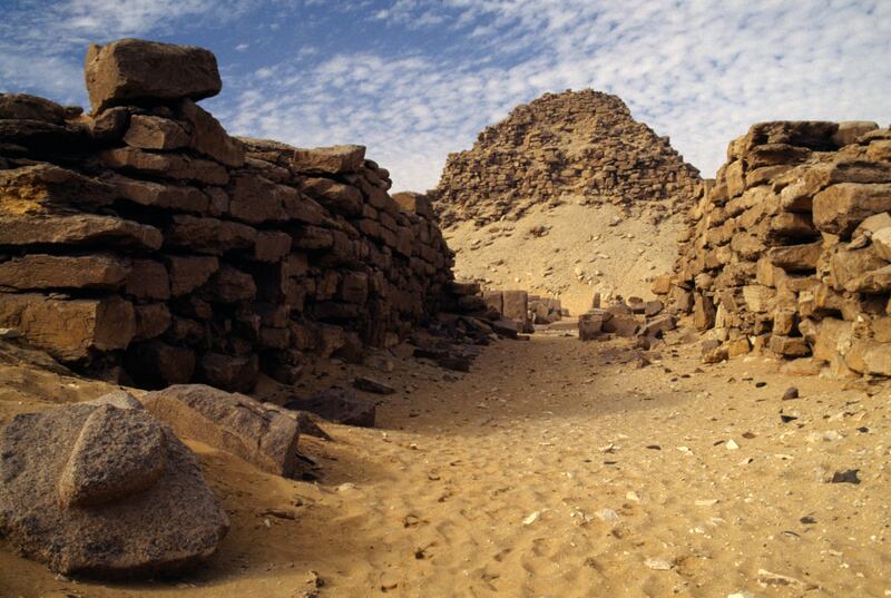 Pyramid and Temple of Nyuserre Ini, Necropolis of Abusir, near Saqqara, Egypt.  Getty Images