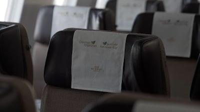 Etihad's ecoFlights trial ways to make flying more sustainable, including plastic-free in-flight products and ways to reduce carbon emissions. Photo: Etihad