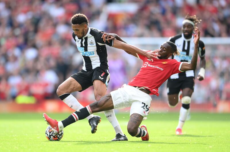 Aaron Wan-Bissaka - 7: Gifted ball to Saint-Maxmin after half an hour that Frenchman failed to capitalise on but right-back did well 10 minutes later when holding same player who threatened to go through on goal. Getty