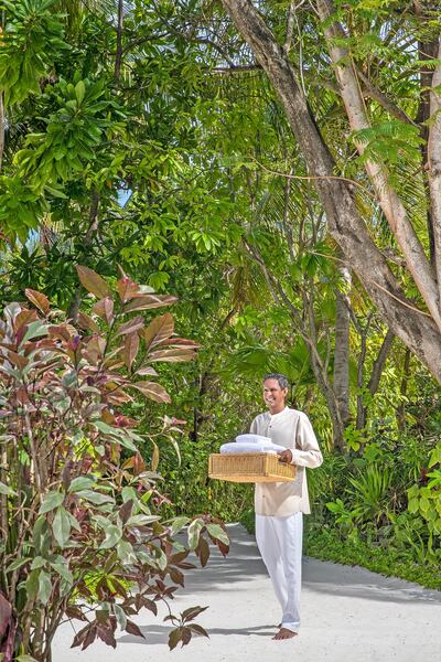 Dedicated butlers are on hand to look after guests. Photo: Naladhu Private Island