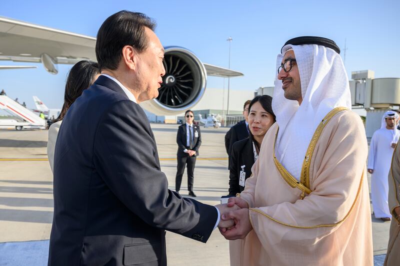Mr Yoon arrived in Abu Dhabi on Saturday 