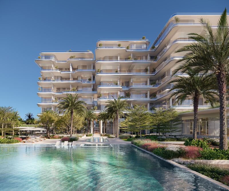 The exterior and pool area. Photo: Omniyat