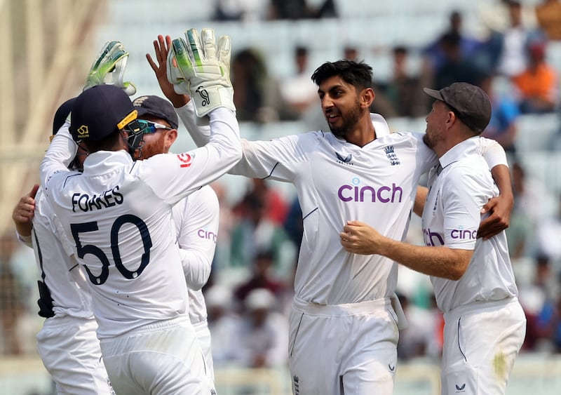 England's Shoaib Bashir was impressive once again, picking up three wickets. Reuters