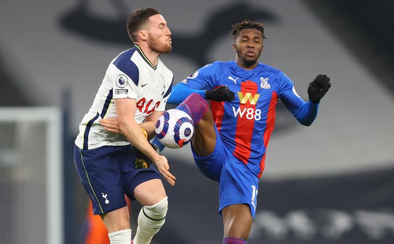 Matt Doherty - 6, Will be disappointed that the cross for Palace’s goal came from his side but he got the assist for Kane’s first goal. Booked for a late foul on Wilfried Zaha. EPA