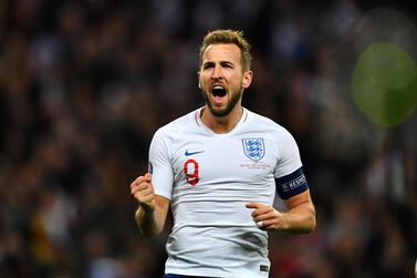 England's Harry Kane scored a hat-trick against Montenegro at Wembley. Reuters