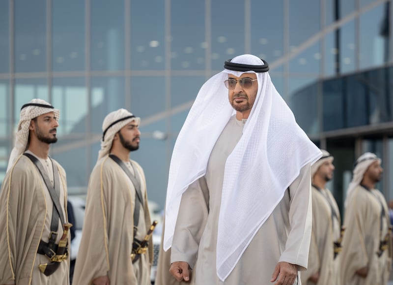 President Sheikh Mohamed prepares to welcome King Abdullah II of Jordan, at Al Bateen Airport, Abu Dhabi. All photos: Rashed Al Mansoori / UAE Presidential Court
