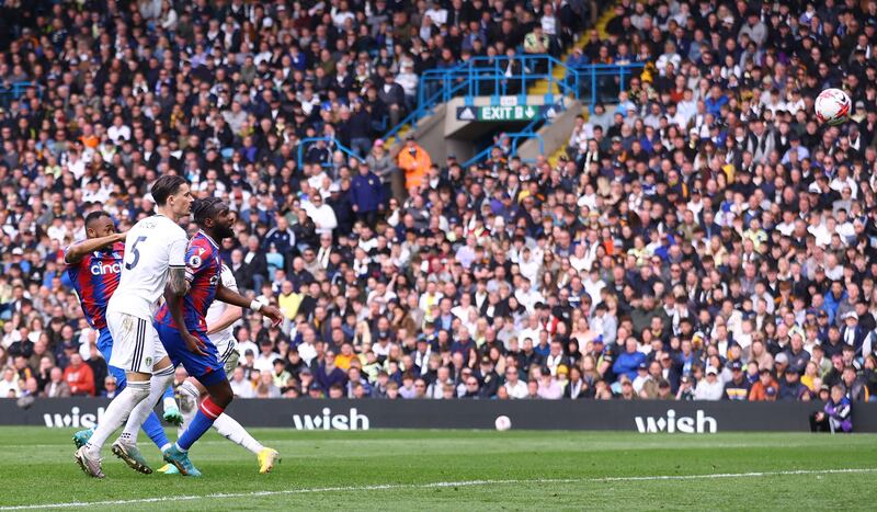 Crystal Palace's Jordan Ayew scores their second goal. Reuters