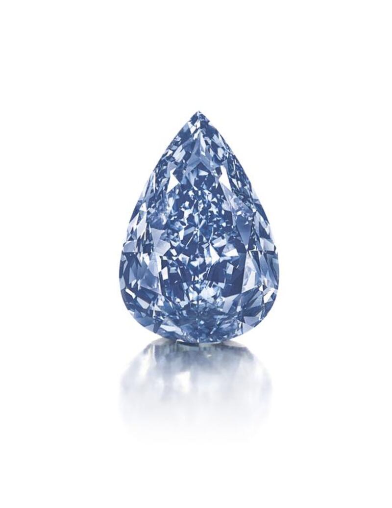 The world's largest blue diamond will go under the hammer at Christie's in Geneva in May (Courtesy: Christie's Middle East)