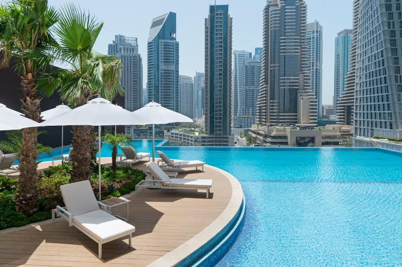 The swimming pool at Jumeirah Living Marina Gate. Photo: Jumeirah 