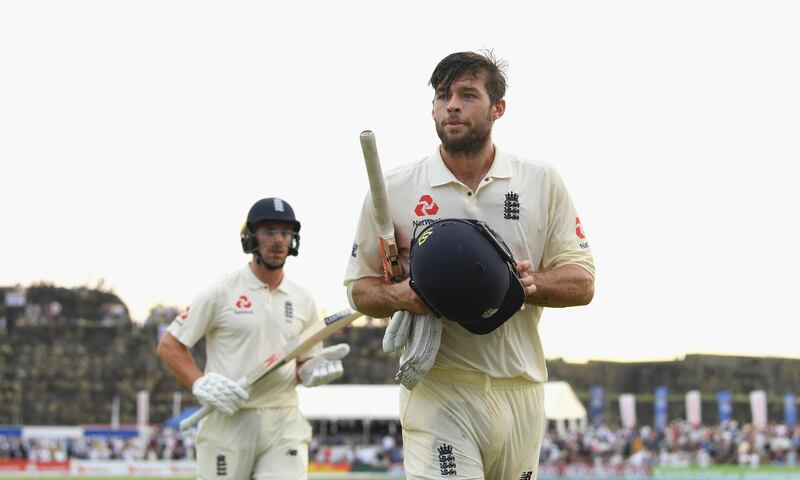 Ben Foakes leaves the field unbeaten on 87 runs on day one of the First Test at Galle. Getty Images