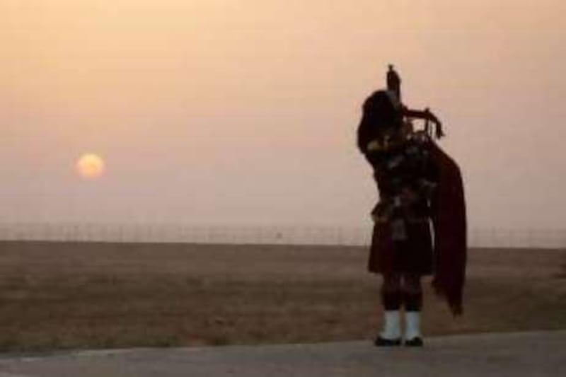 One of the most moving moments during the recording of the Royal Scots Dragoon Guards' new album, <i>Spirit of the Glen: Journey</i>, was when the pipe major Ross Munro, pictured above in full Highland dress, walked out to the edge of a runway in Basra to record his solo piping for <i>Flowers of the Forest</i>.