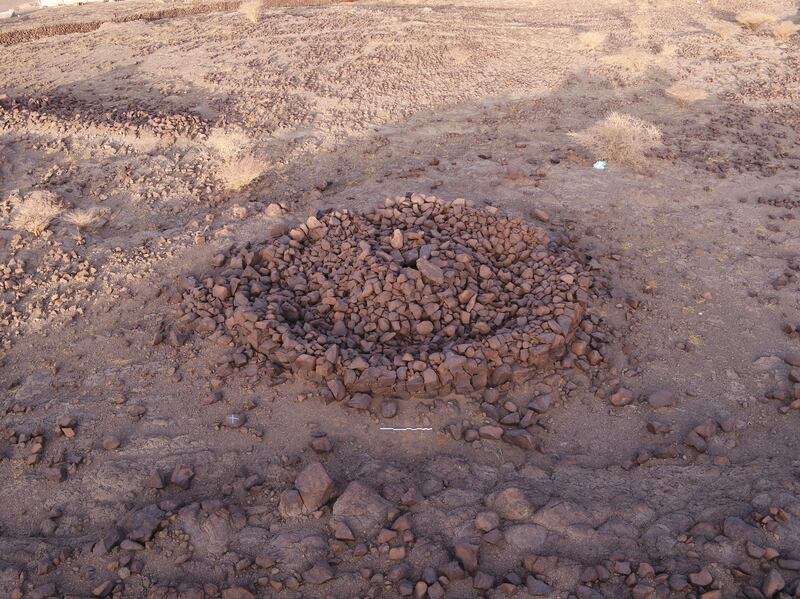 A ringed cairn near Khaybar Oasis. Photo: Royal Commission for AlUla