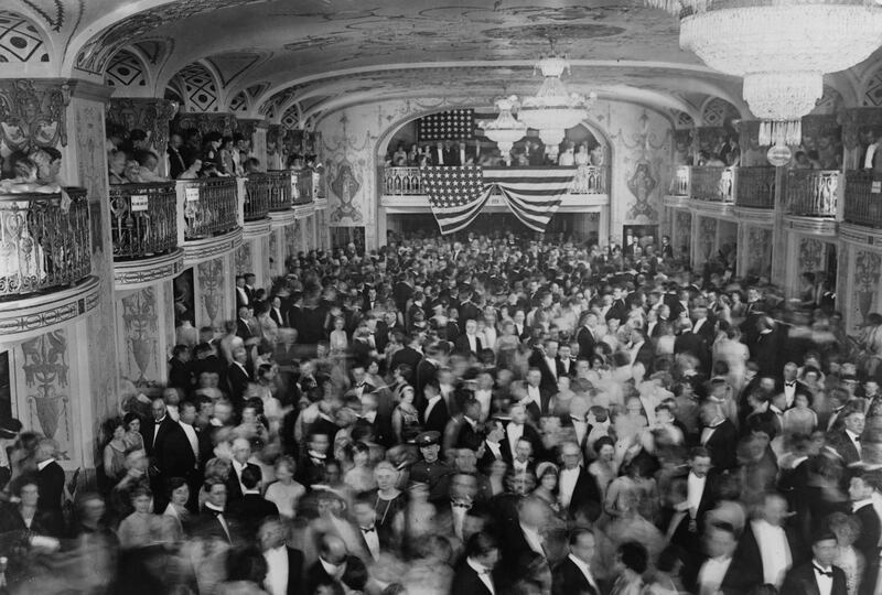 The crowd dances at President Herbert Hoover's inaugural ball at the Mayflower Hotel in Washington, D.C., U.S. in March 1929. Before the year was over, the Roaring Twenties would come to an end and the Great Depression would begin.    Library of Congress/Handout via REUTERS ATTENTION EDITORS - THIS IMAGE WAS PROVIDED BY A THIRD PARTY. EDITORIAL USE ONLY