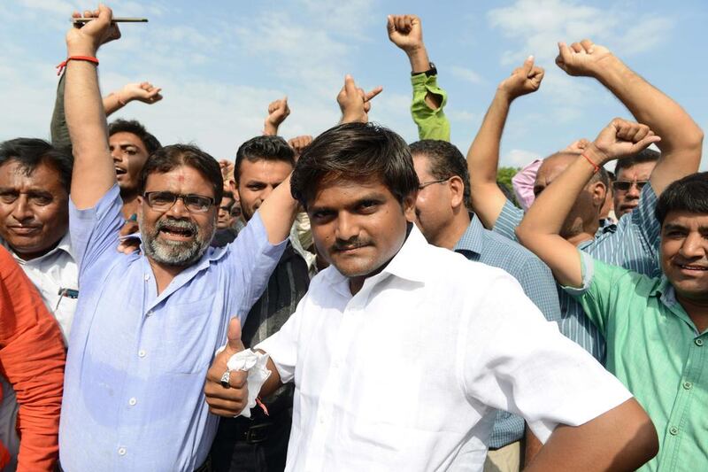 A reader says the agitation by the Patel community in Gujarat reflects the state of Indian society.

Sam Panthaky / AFP

