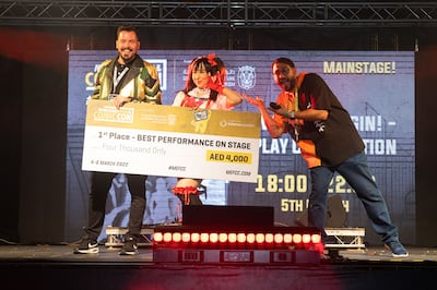 Sabie Cipriani won first place in Best Performance on Stage. Photo: Middle East Film & Comic Con