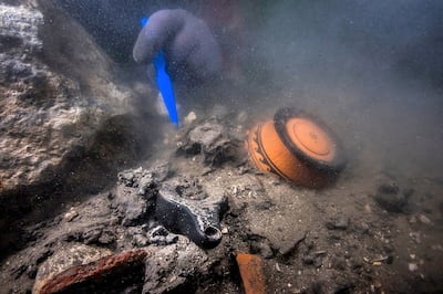 An underwater excavation, carried out by the Egyptian-French underwater mission at the sunken city of Thonis-Heracleion in Abu Qir Bay, 24 kilometres east of Alexandria, uncovered new archaeological treasures.