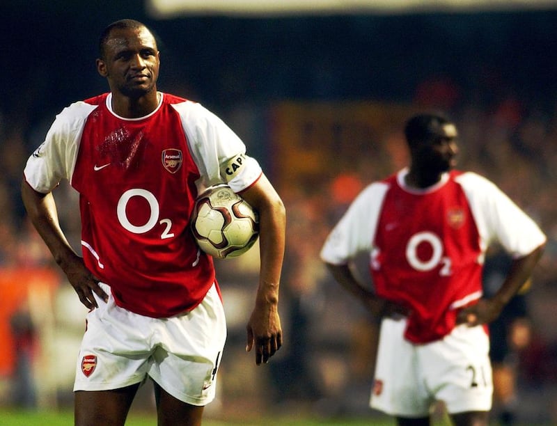 Patrick Vieira was the driving force behind Arsenal's Invincibles. Manchester United fans may have despised him after countless battles between the two clubs, but they wouldn't have said no to having him in their midfield.  AP