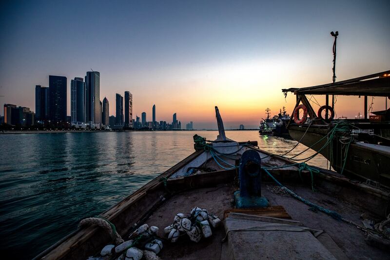 The sun sets on another day in Abu Dhabi. Victor Besa / The National