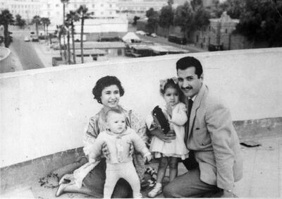 Abdel Hady El Gazzar with his wife Layla and his daughters Tayseer, right, and Yasmine. El Gazzar died at the age of 40. Tayseer El Gazzar