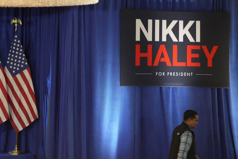 Republican presidential candidate and former UN ambassador Nikki Haley is battling for second place in West Des Moines, Iowa. Reuters