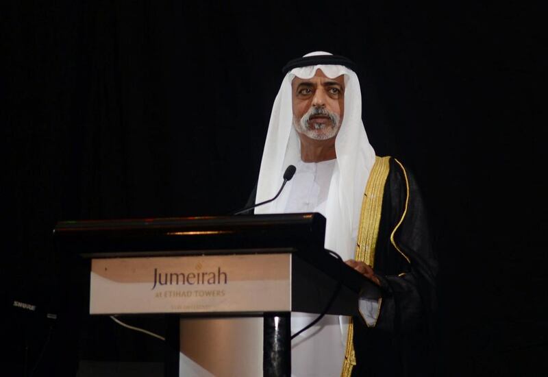 Sheikh Nahyan bin Mubarak, Minister of Culture, Youth and Community Development, and Chairman of the General Authority for Youth and Sports Welfare, reiterates President Sheikh Khalifa's keenness for the UAE to support all  Palestinian institutions that serve the community and support the Palestinian people’s right to a free and decent, safe and stable life in his speech at a ceremony hosted by the Welfare Association (WA) at Etihad Towers. Wam