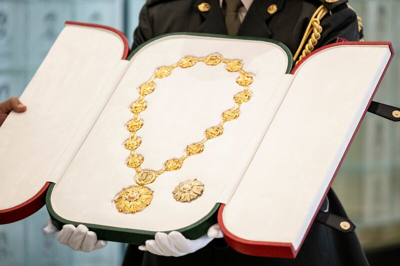 The Order of the Union medal presented to Pakistan's army chief.