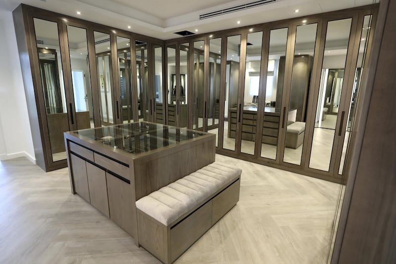 Dubai, United Arab Emirates - Reporter: Panna Munyal. Lifestyle. Homes. The dressing room. A peek inside a luxury home in DubaiÕs District One. Monday, February 15th, 2021. Dubai. Chris Whiteoak / The National