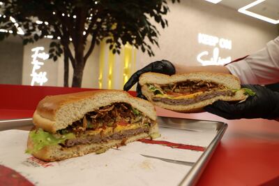 The giant burger at CZNBurak Burger. Chris Whiteoak / The National