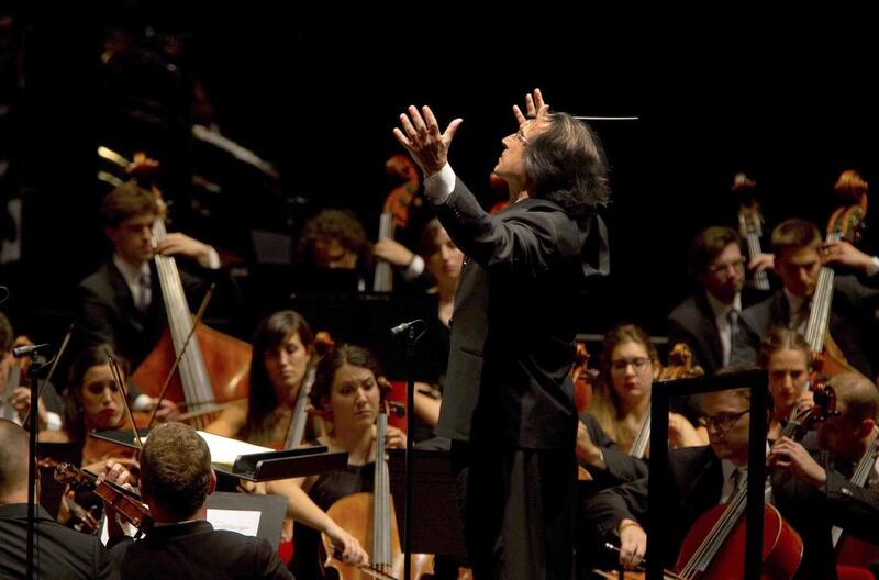 Riccardo Muti will conduct the Luigi Cherubini Youth Orchestra and back Anne-Sophie Mutter at Emirates Palace. Courtesy Abu Dhabi Festival