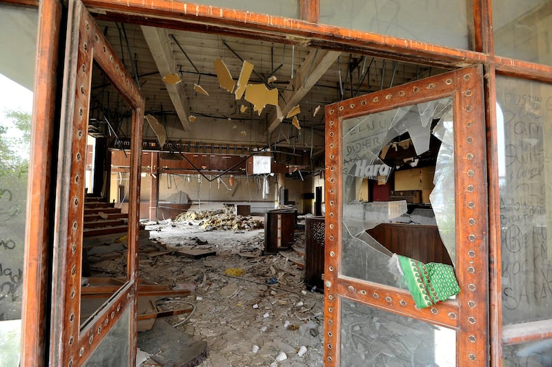 Images of the interior of the orginal Hard Rock Cafe in Dubai, United Arab Emirates under demolition on Monday, Jan. 28, 2013. Photo: Charles Crowell for The National