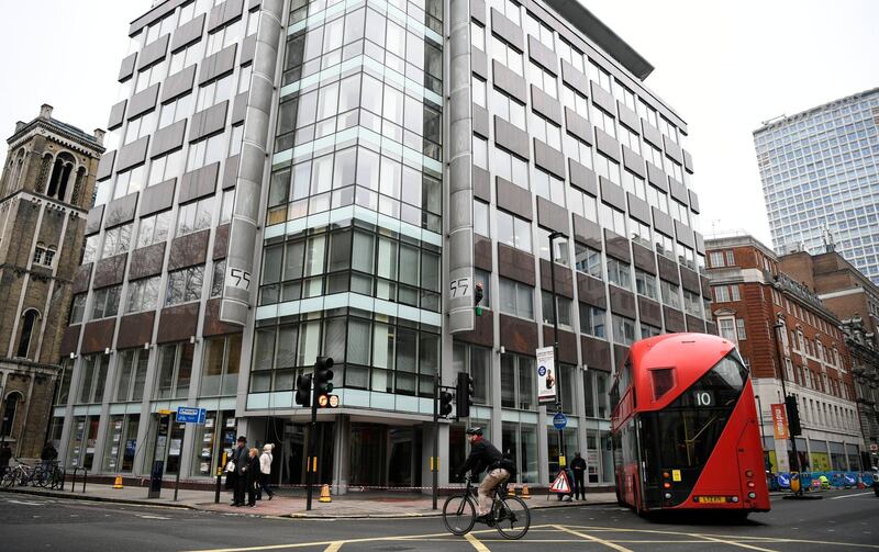 epa06626154 A view of the Cambridge Analytica headquarters in London, Britain, 24 March 2018. Officers of the Information Commissioner's Office (ICO) on late 23 March, have searched the Cambridge Analytica headquaters, as the company is accused of using the personal data of 50 million Facebook members for its own campaigns during the US election and the Brexit referendum.  EPA/NEIL HALL