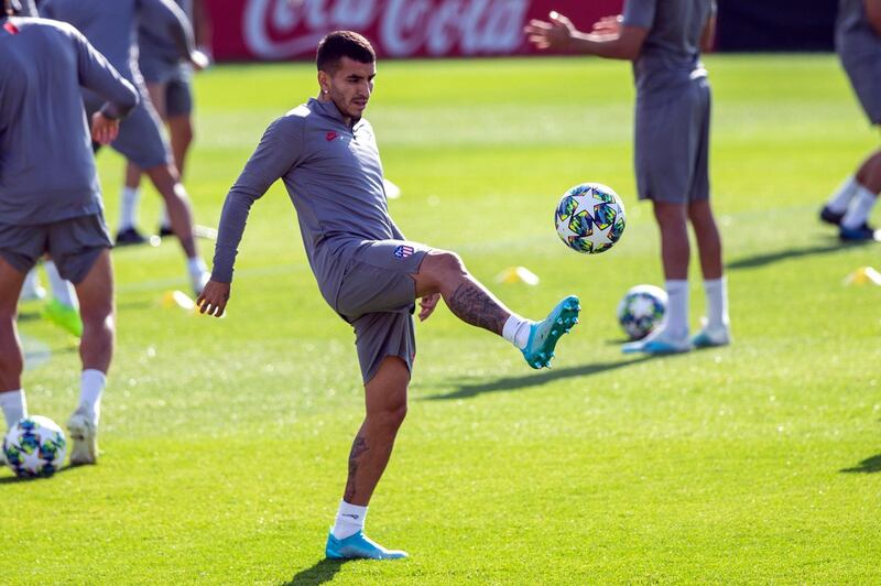 Atletico Madrid's Angel Correa at training on Tuesday. EPA