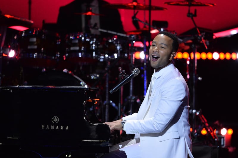 LONDON, ENGLAND - DECEMBER 13: John Legend performs at the 2019 Global Citizen Prize at the Royal Albert Hall on December 13, 2019 in London, England. (Photo by Jeff Spicer/Getty Images for Global Citizen)