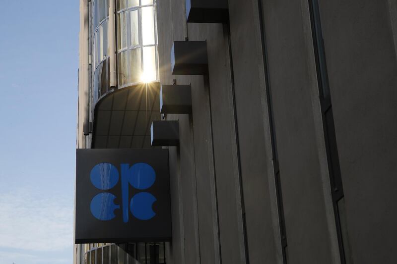 An OPEC sign hangs outside the OPEC Secretariat ahead of the 176th Organization Of Petroleum Exporting Countries (OPEC) meeting in Vienna, Austria, on Monday, July 1, 2019. Oil surged to a five-week high after Saudi Arabia and Russia signaled their support for an extension of OPEC+ output cuts and a U.S.-China agreement to restart trade talks improved the demand outlook. Photographer: Stefan Wermuth/Bloomberg