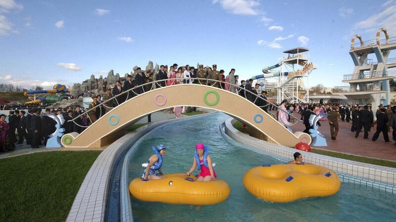 The Munsu Water Park in Pyongyang in this undated photo released by North Korea's Korean Central News Agency KCNA / Reuters. 