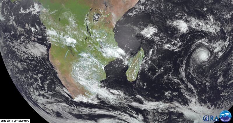 Cyclone Freddy appears in the Indian Ocean near Madagascar. AP