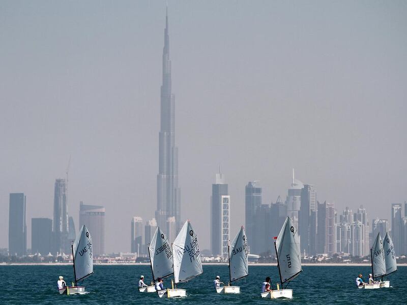 Many of the children from Dubai Offshore Sailing Club in the race around The World hope to become Olympic or round-the-world sailors. Courtesy Kevin Larkin