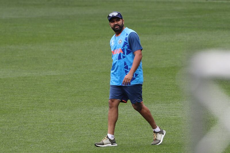 India captain Rohit Sharma walks on the field before the start of a practice session ahead of their T20 World Cup match against Pakistan at the Melbourne Cricket Ground. AFP