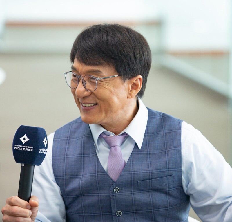 Jackie Chan is currently in Dubai filming for his new movie Vanguard. Courtesy Dubai Media Office