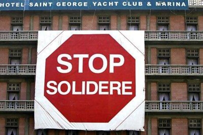 Fadi Khoury, the owner of St Georges, has been locked in a high-profile legal battle over expropriation rights with Solidere. Joseph Eid / AFP