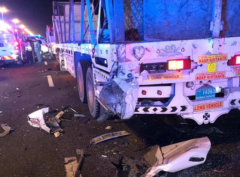 Road safety campaigners and police have expressed alarm at the condition of some vehicles on the roads, and the number of fatal accidents involving lorries. Courtesy: Umm Al Quwain Police