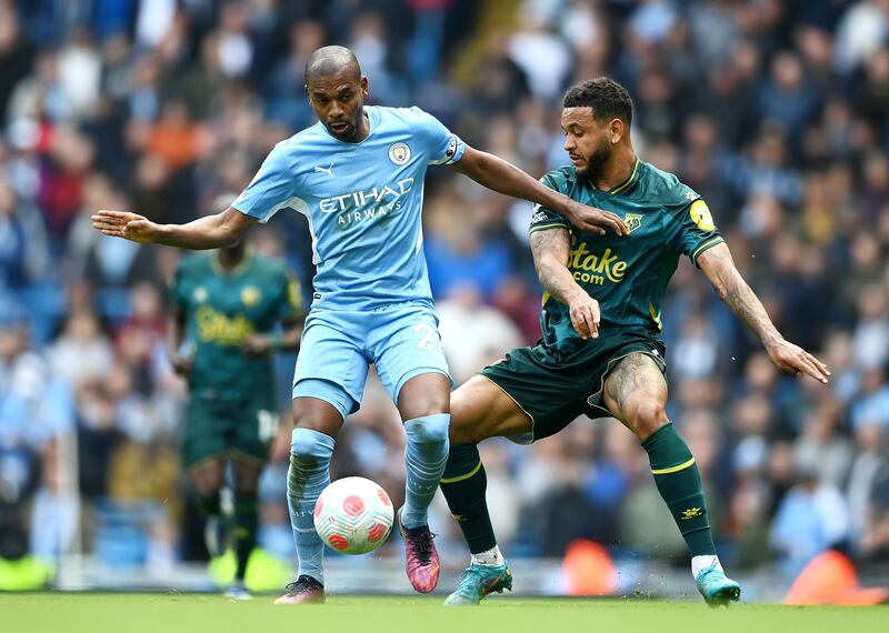 Fernandinho 7 - Regularly won the ball back much to the delight of the Etihad Stadium crowd. Maintained intensity despite the scoreline to complete a professional performance from the captain. Getty