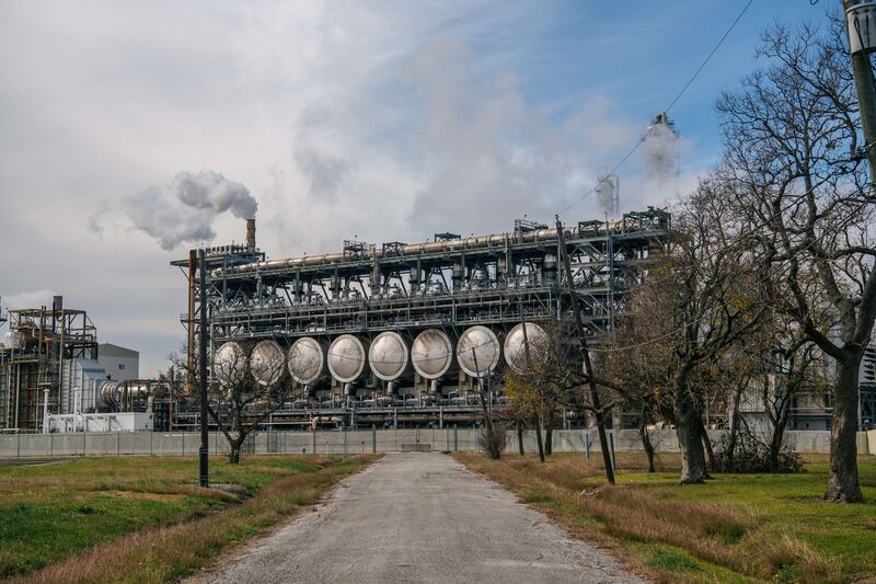 An oil refinery in Houston, Texas. Futures in New York rose as much as 2 per cent with the global benchmark touching $90 a barrel for the first time in seven years on Wednesday. AFP