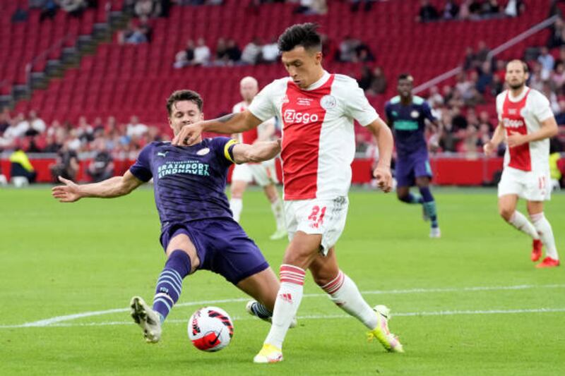 Lisandro Martinez joined Ajax in 2019 and played 120 games for the Dutch club before his move to Manchester United this summer. Getty