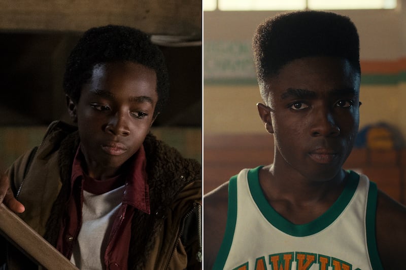 Caleb McLaughlin in season one and season four. 'I always knew [Stranger Things] was going to be great,' he told 'Teen Vogue' in the past.
